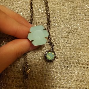 Bundle for 50% off! - Mint Crystal Necklace and Cocktail Ring